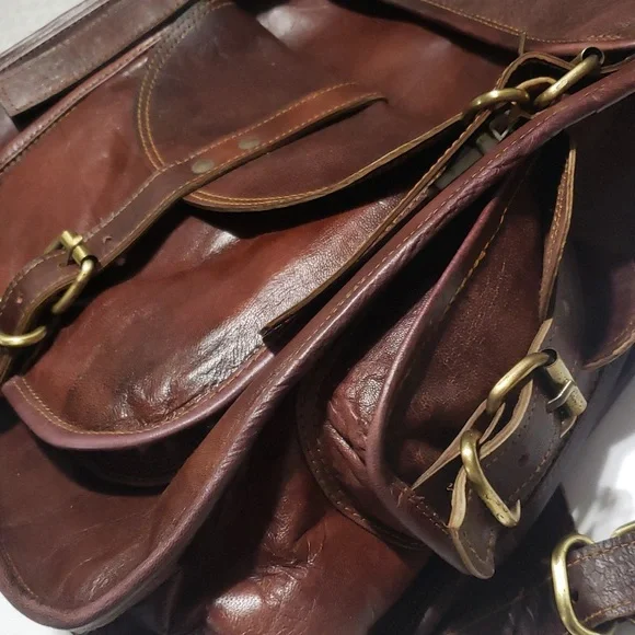 Piyush Joshi Handmade Leather Backpack/Talega/Messenger Bag . GORGEOUS
